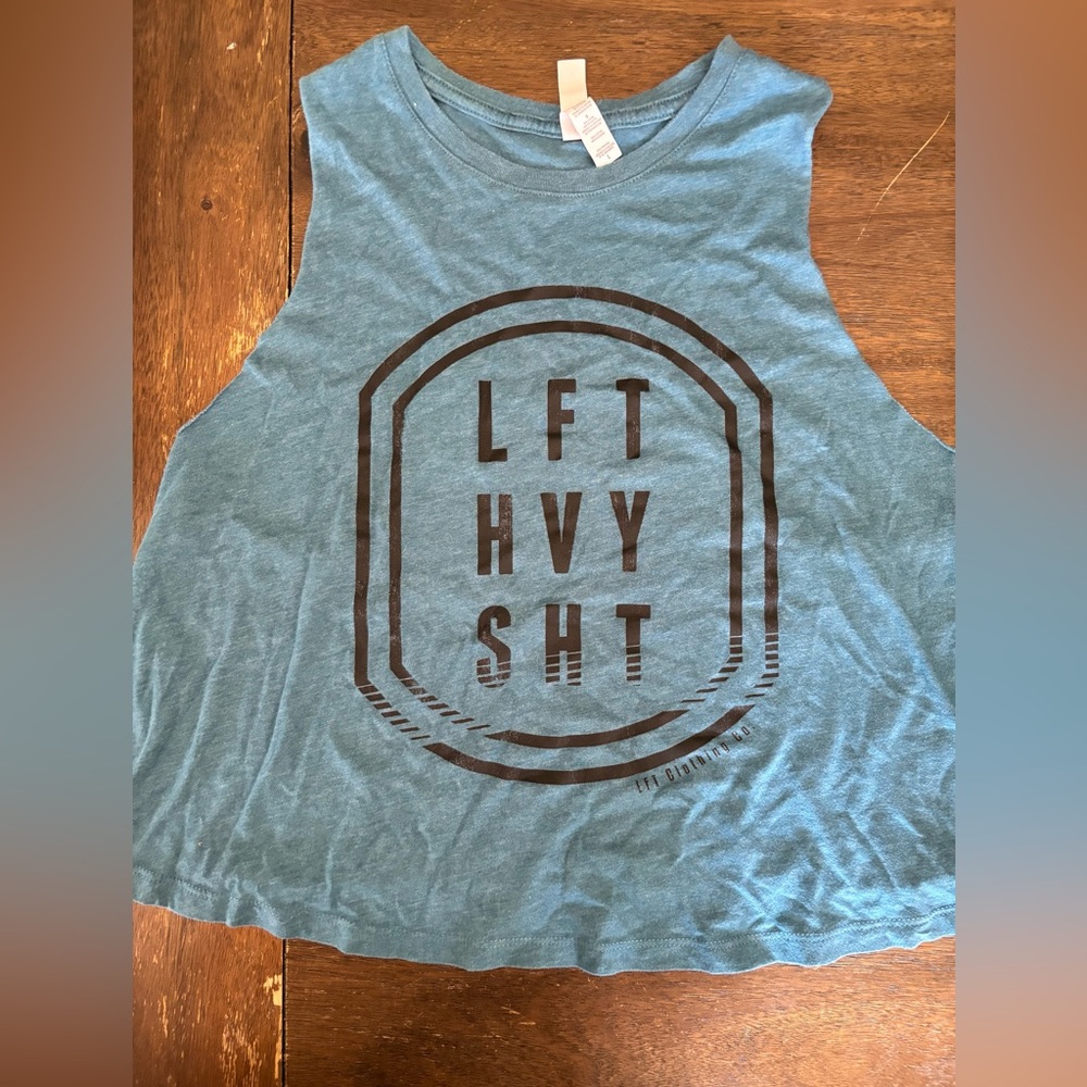 Blue Graphic Tank Top
